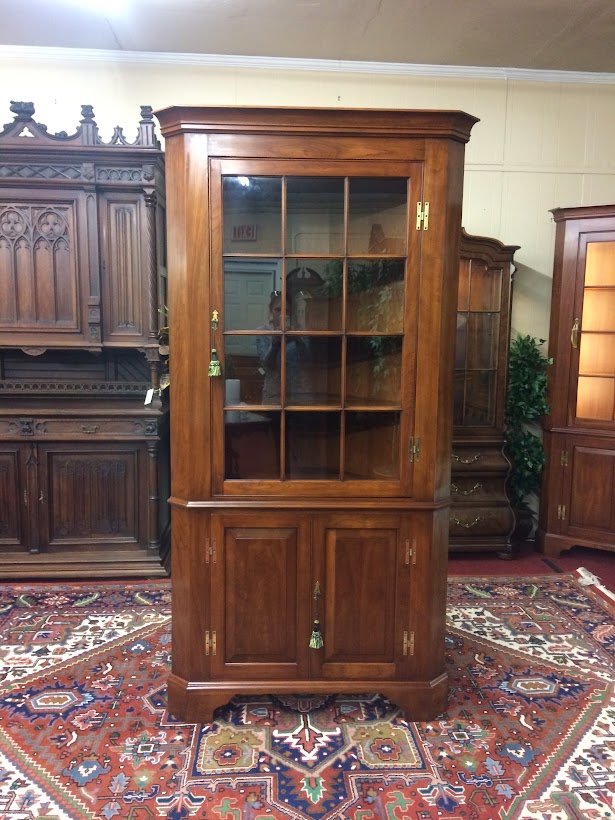 Vintage Corner Cabinet, Henkel Harris Furniture