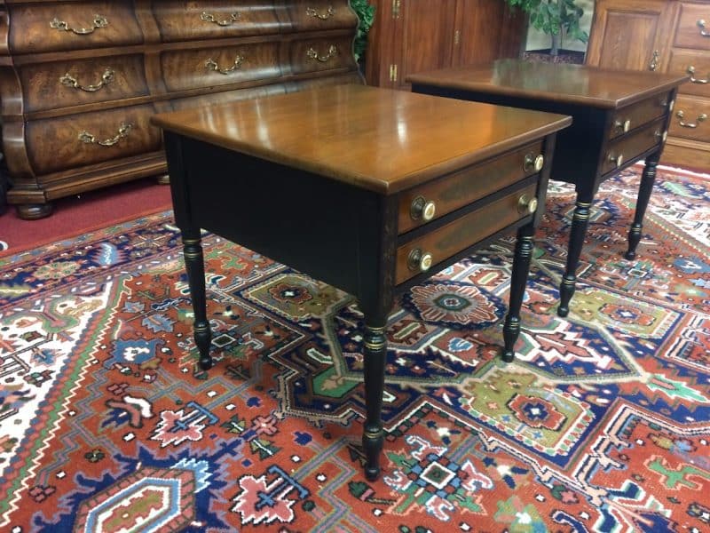 Vintage End Tables, Hitchcock Furniture, The Pair