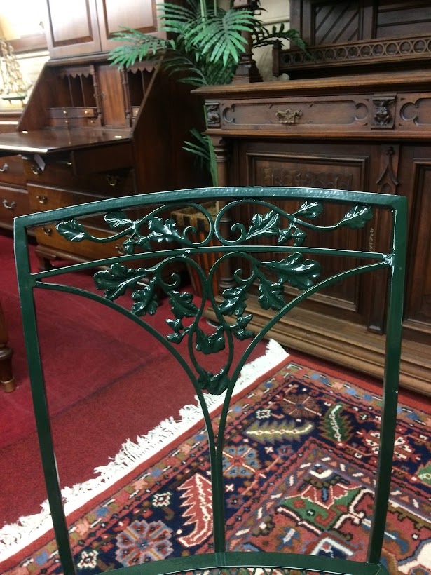 Vintage Wrought Iron Patio Set, Green Patio Furniture