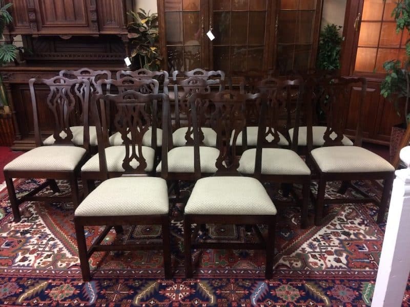 Vintage Dining Chairs, Statton Furniture, Set of Twelve