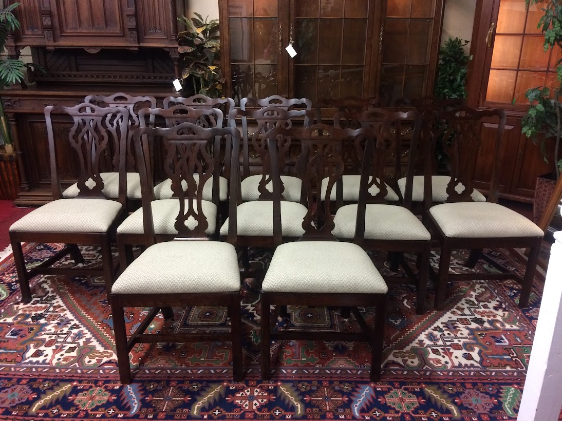 Vintage Dining Chairs, Statton Furniture, Set of Twelve