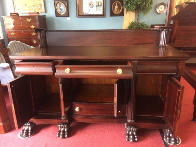 Antique Buffet, Empire Style Furniture, Hairy Paw Buffet