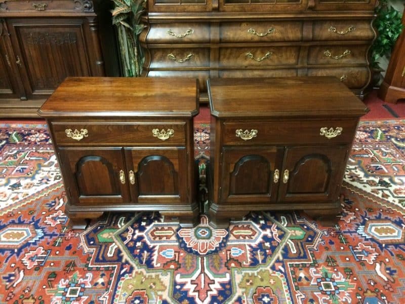 Vintage Nightstands, Ethan Allen Furniture, the Pair