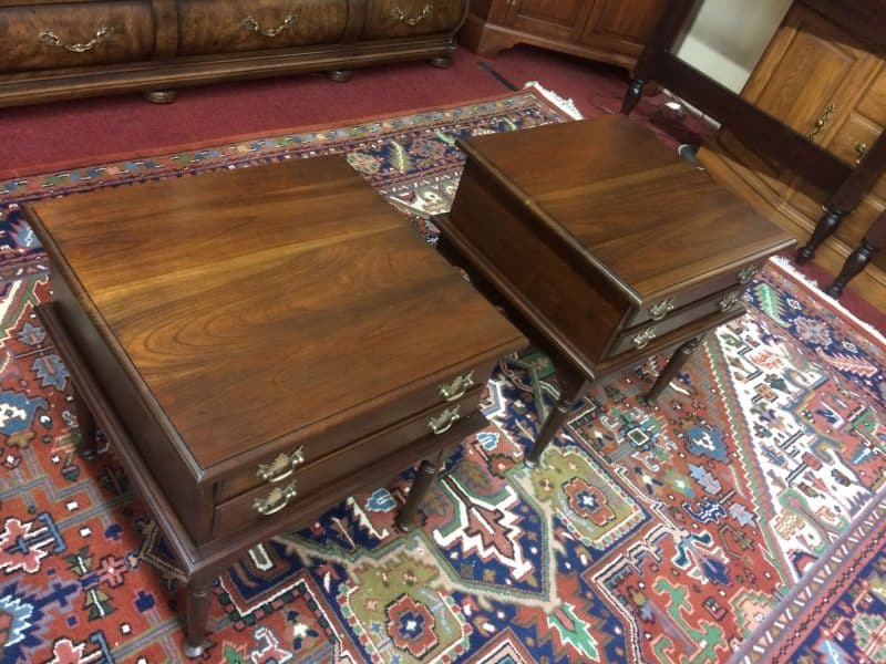 Vintage End Tables, Cherry Side Tables, the Pair