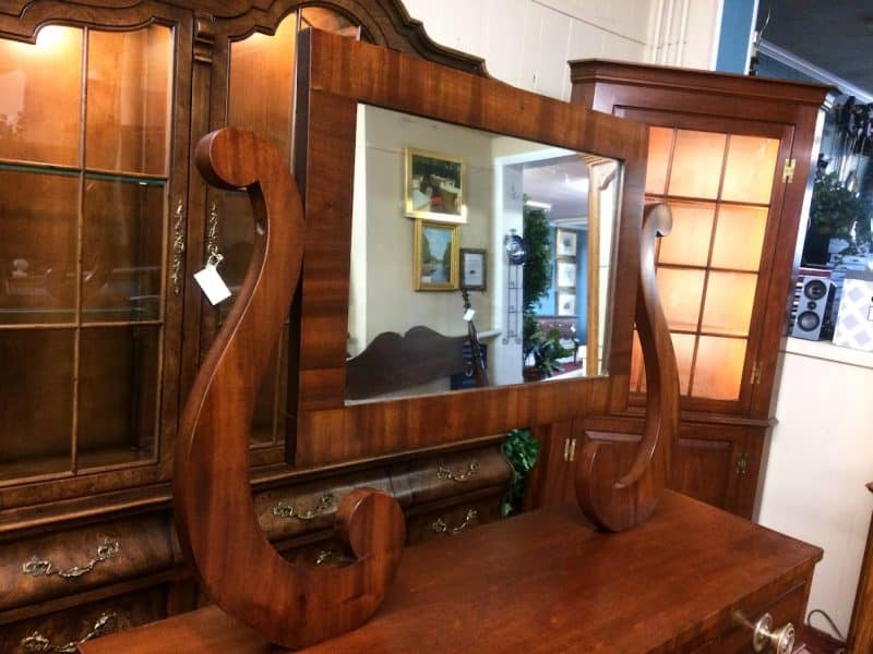 Antique Empire Dresser, Empire Chest with Mirror