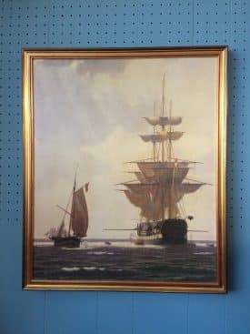 Vintage Giclee, Danish Ship Painting, Christopher Eckersberg