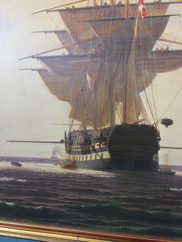 Vintage Giclee, Danish Ship Painting, Christopher Eckersberg