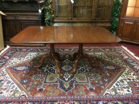 Vintage Dining Table, Double Pedestal Table, Henkel Harris Furniture