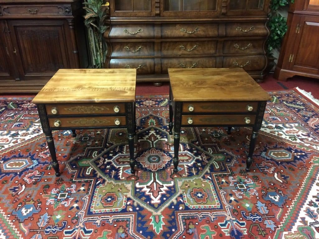Vintage Hitchcock End Tables, The Pair Value? Prices?