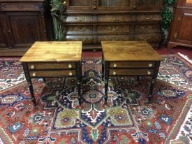 Vintage Hitchcock End Tables, the Pair