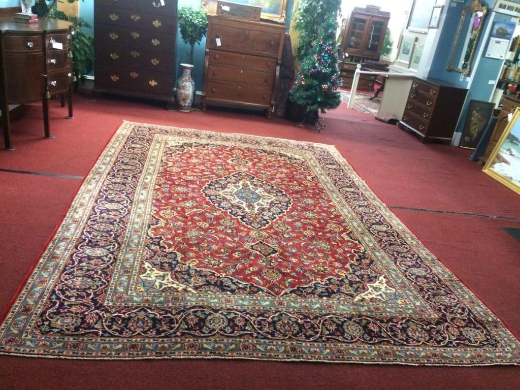 Best Price Vintage Oriental Rug, Kashan Persian Rug, 8.5 ft x 12 ft For Sale