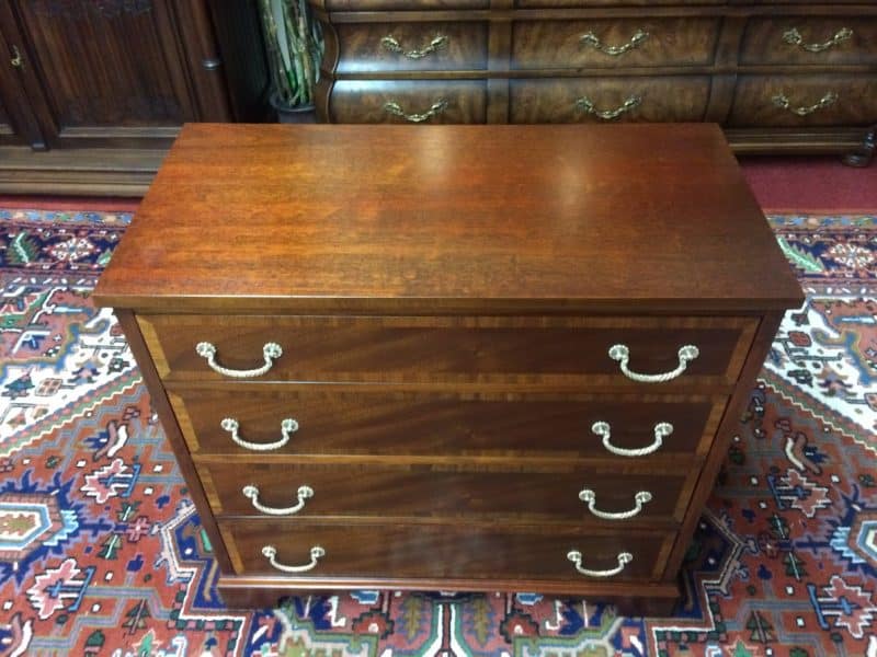 Vintage Chest of Drawers, Banded Mahogany