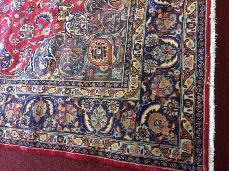 Vintage Mashad Persian Rug, Oriental Rug