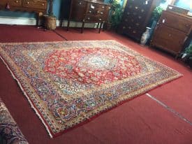 Vintage Oriental Rug, Kashan Persian Rug, 8 ft by 11.5 ft