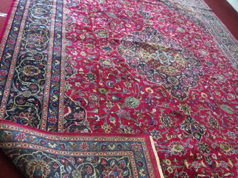 Vintage Persian Rug, Hand-knotted Room Size Rug