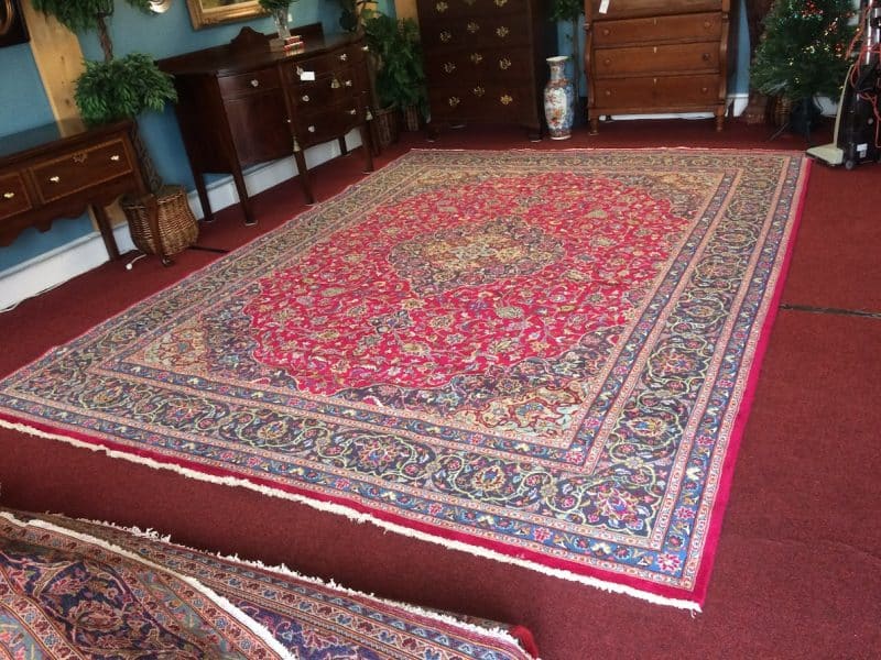 Vintage Persian Rug, Hand-knotted Room Size Rug