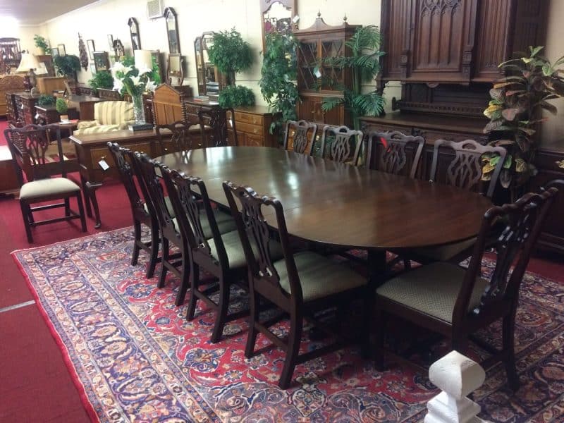 Vintage Dining Table, Solid Mahogany, Henkel Harris Furniture