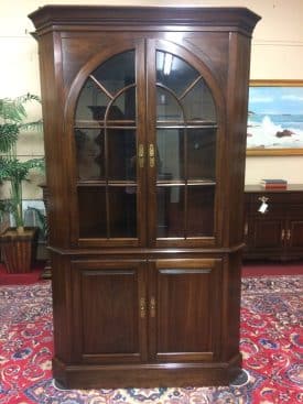 Vintage Corner Cabinet, Attributed to Ethan Allen Furniture