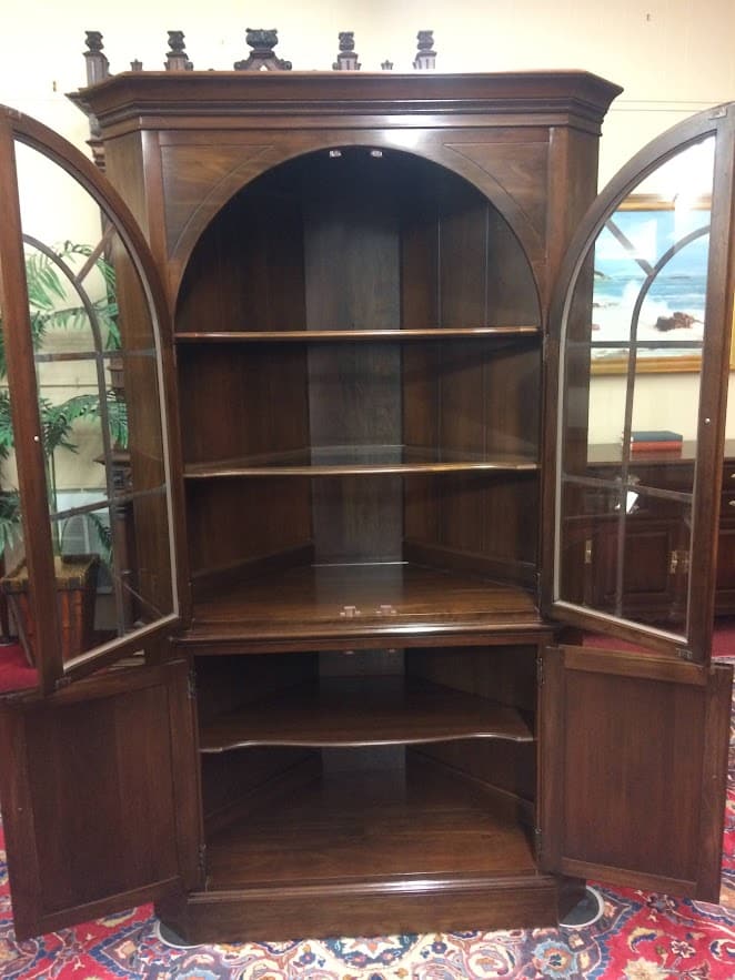 Vintage Corner Cabinet, Attributed to Ethan Allen Furniture