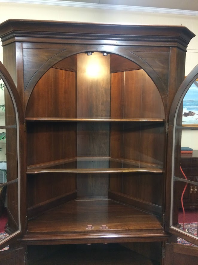 Vintage Corner Cabinet, Attributed to Ethan Allen Furniture
