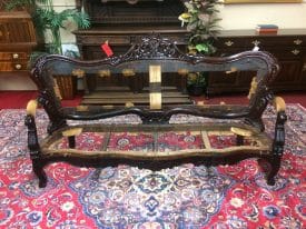 Antique Victorian Sofa Frame, Carved Antique Sofa