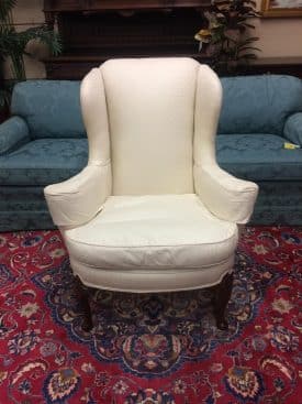 Vintage Wing Back Chair, Queen Anne Chair