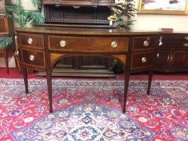 Vintage "d-shaped" Sideboard, Inlaid Buffet