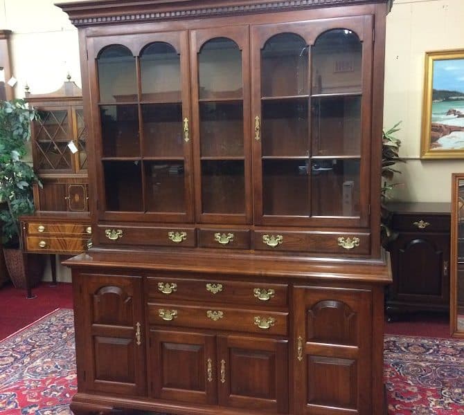 Vintage China Cabinet with Glass Doors, Pennsylvania House Furniture