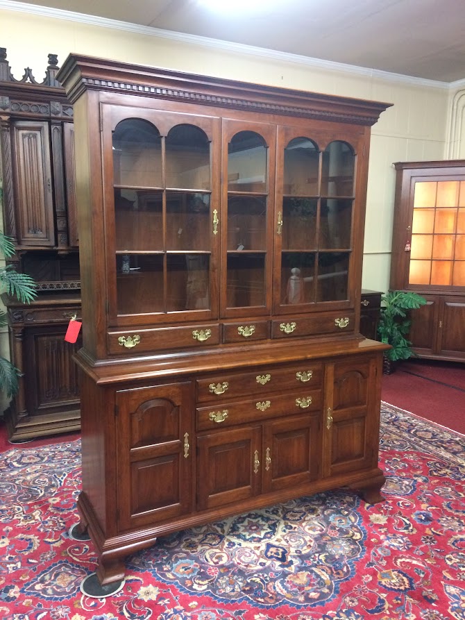 Vintage China Cabinet with Glass Doors, Pennsylvania House Furniture