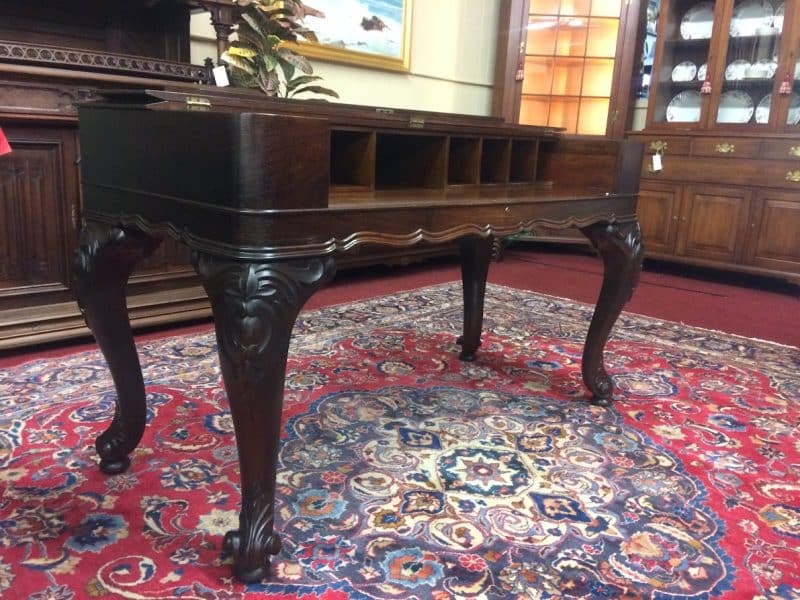 Antique Spinet Desk, Antique Piano Organ Converted to Desk