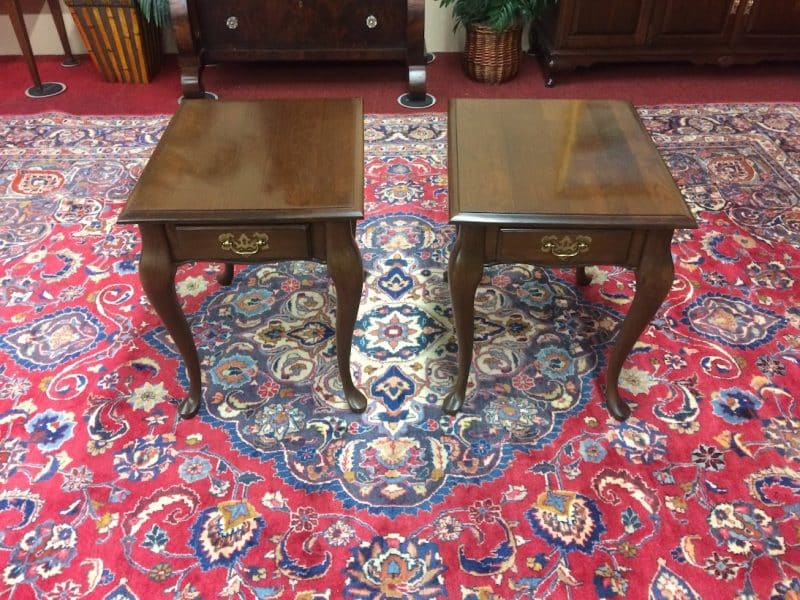 Vintage Cherry End Tables, Affordable Used Furniture