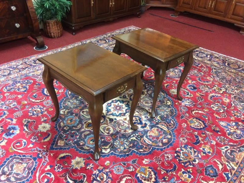 Vintage Cherry End Tables, Affordable Used Furniture