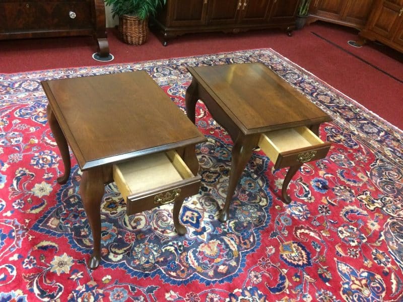 Vintage Cherry End Tables, Affordable Used Furniture