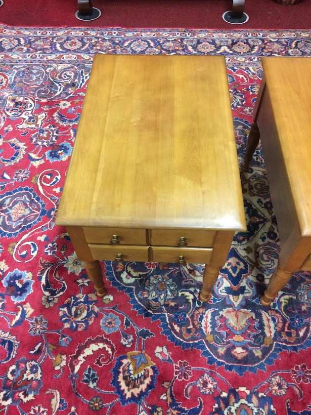 Vintage End Tables, Maple End Tables Bohemians Antique Furniture