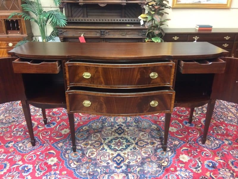 Vintage Sideboard, Inlaid Mahogany Buffet, Red Lion Furniture