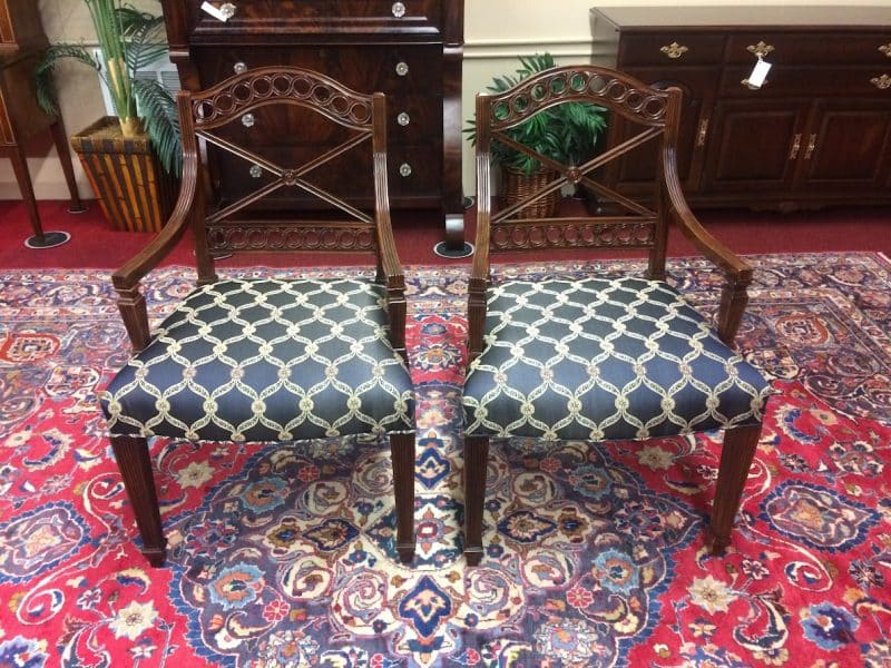 Vintage Maitland Smith Accent Chairs, the Pair