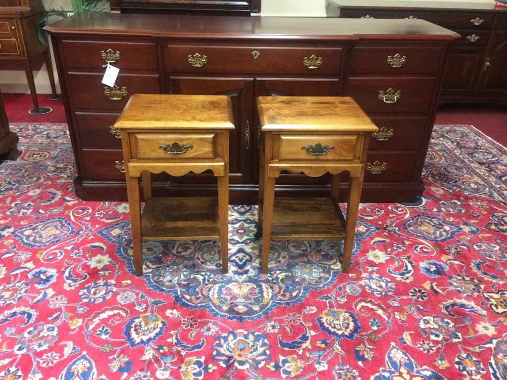 Best Price Vintage End Tables, Maple End Tables, The Pair For Sale