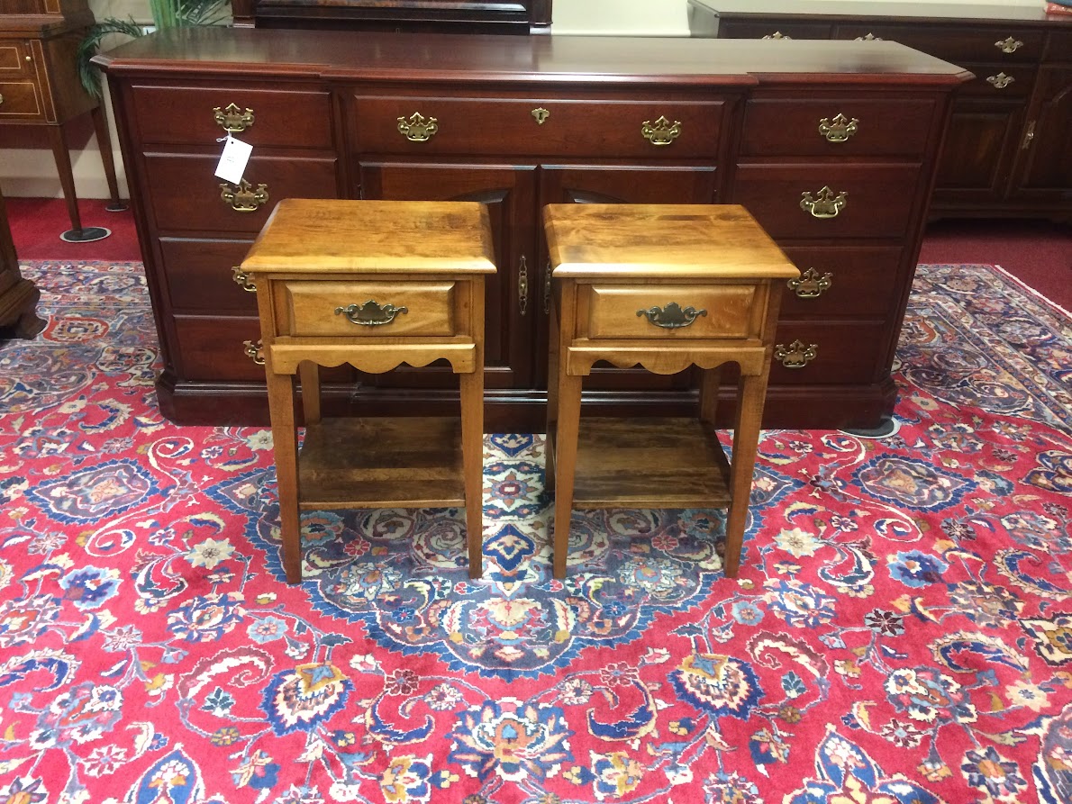 Vintage End Tables, Maple End Tables, the Pair