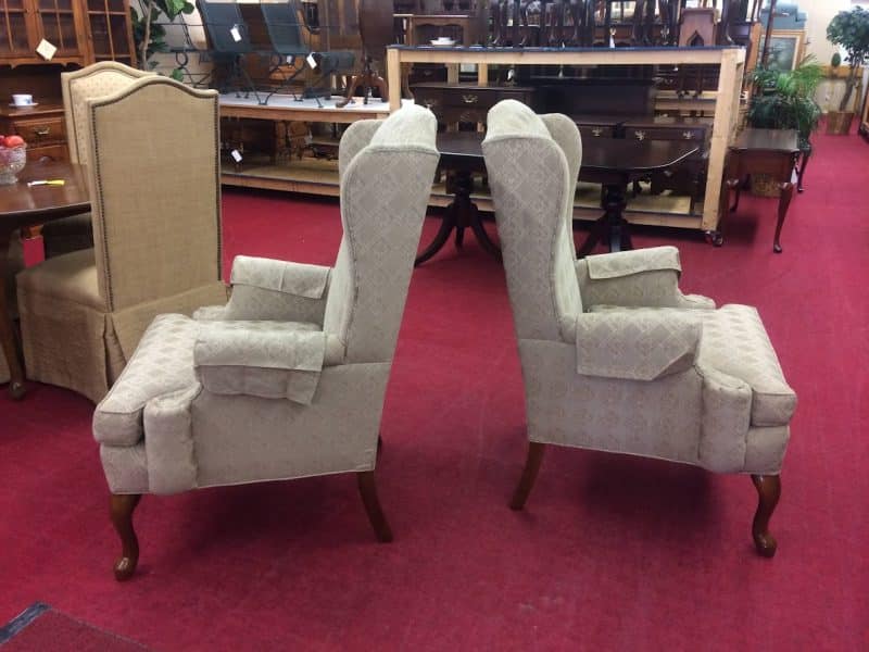 Vintage Wingback Chairs, Clayton Marcus Furniture, The Pair