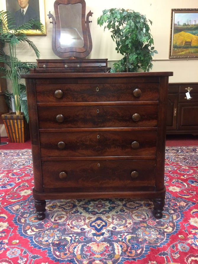 Antique Four Drawer Chest, Mahogany Chest of Drawers