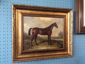 Reproduction Horse Portrait, Gilded Frame