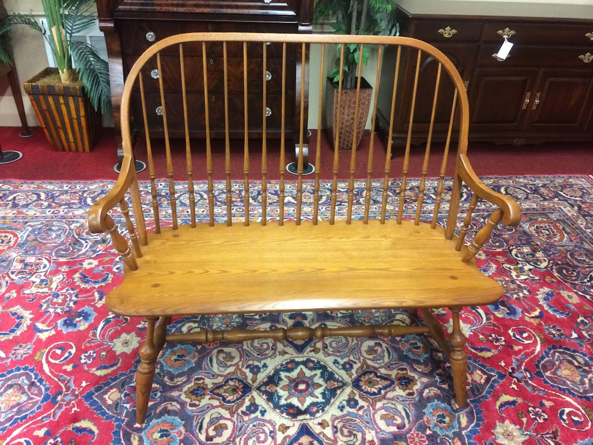 Vintage Bench, Oak Windsor Style Bench