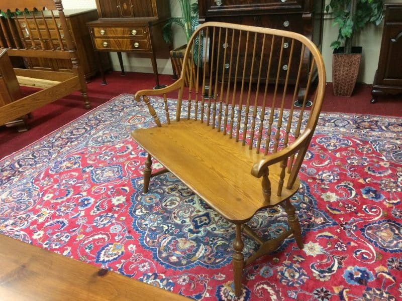 Vintage Bench, Oak Windsor Style Bench