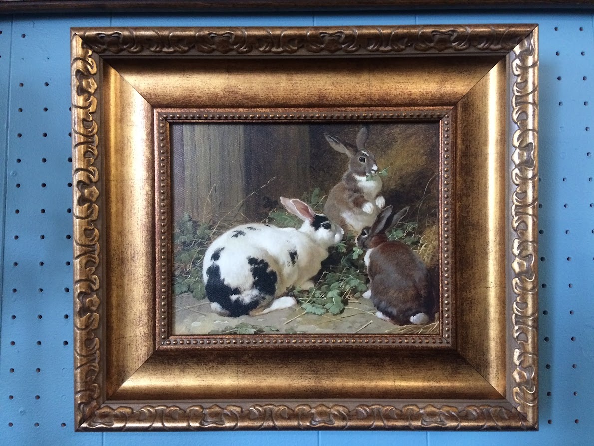 Reproduction Rabbit Painting, Large Frame