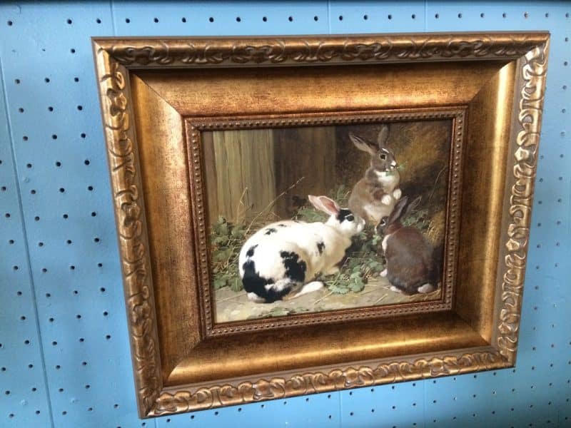 Reproduction Rabbit Painting, Large Frame