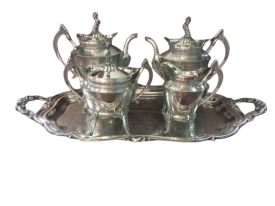 Vintage Tea Set, Silverplated Tea Service, Reed & Barton