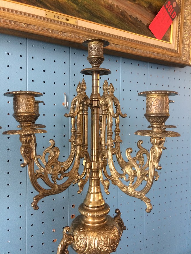 Vintage Candelabras, Brass Candelabra, Fancy Candelabras