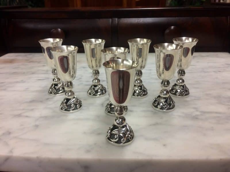 Vintage Cordials, Sterling Silver, Attributed to Georg Jensen