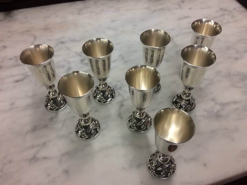 Vintage Cordials, Sterling Silver, Attributed to Georg Jensen