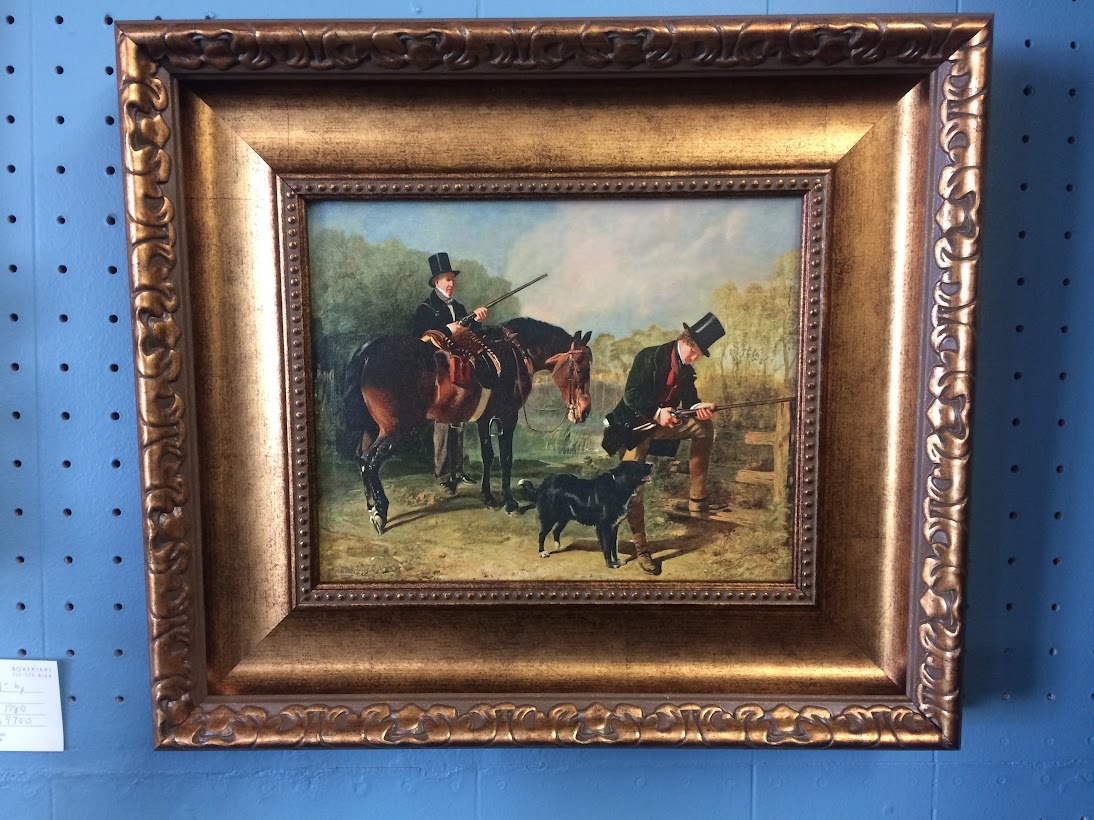 Vintage Reproduction Print, Framed, English Hunters